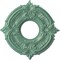 Ekena Millwork Attica PVC Medallion (Canopies up to 4 1/8"), 10"OD x 3 1/2"ID x 3/4"P, Metallic Sea Mist CMP10ATFSM - alternate 1